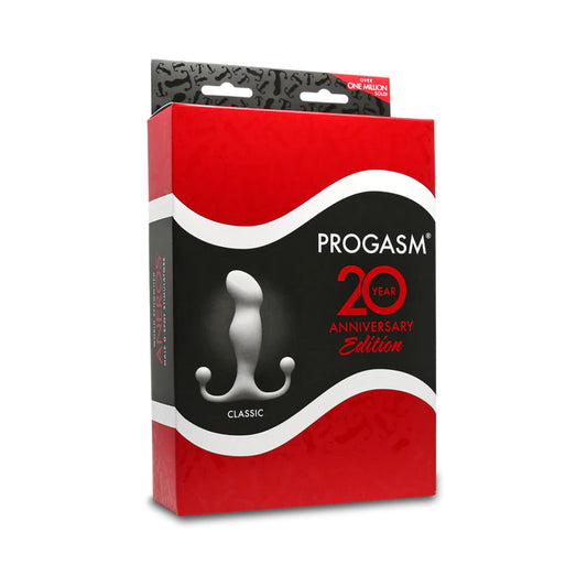 Aneros Progasm Prostate Stimulator Classic White - Red Garter
