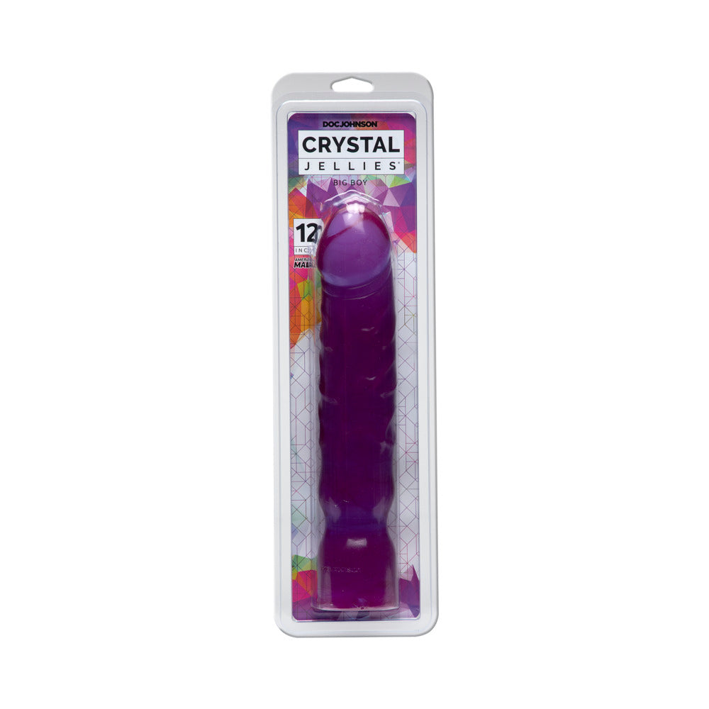 Crystal Jellies - Big Boy Purple 12in - Red Garter