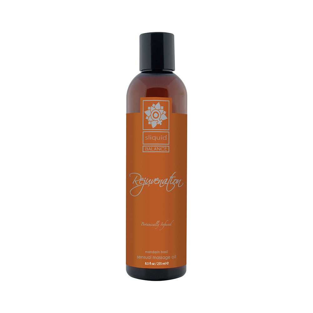 Sliquid Organics Balance Massage Oil Rejuvenation (Mandarin Basil) 8.5oz - Red Garter