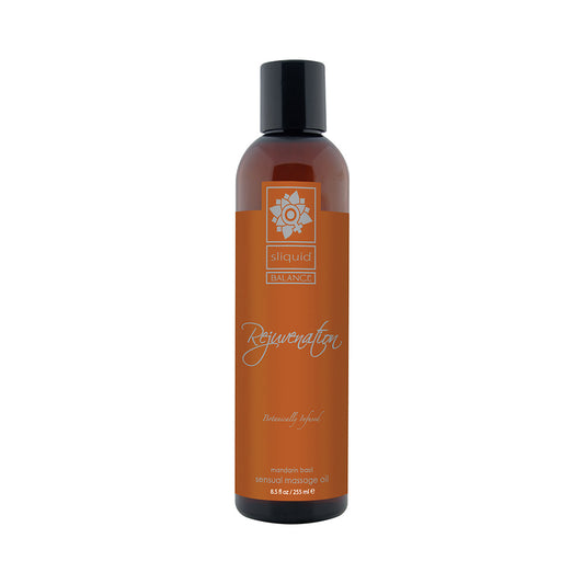 Sliquid Organics Balance Massage Oil Rejuvenation (Mandarin Basil) 8.5oz - Red Garter