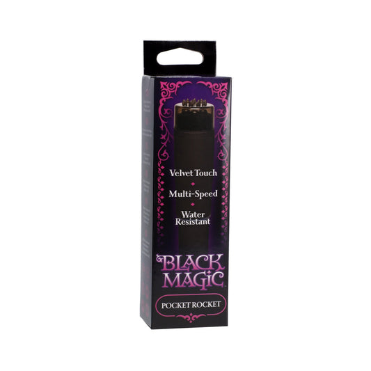 Black Magic Pocket Rocket Massager - Red Garter