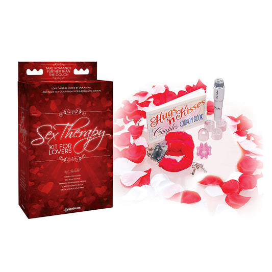 Pipedream Sex Therapy 5-Piece Kit For Lovers Red - Red Garter