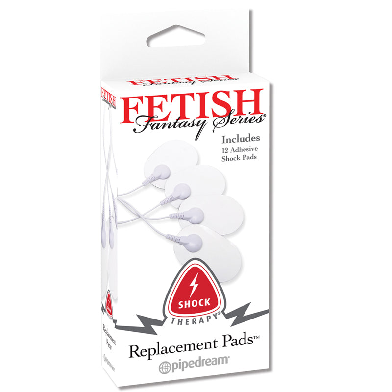 Pipedream Fetish Fantasy Series Shock Therapy Replacement Pads 12-Pack - Red Garter