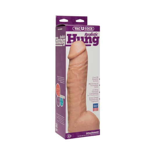 Vac-U-Lock - Realistic Hung White - Red Garter