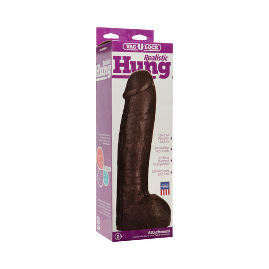 Vac-U-Lock - Realistic Hung Black - Red Garter