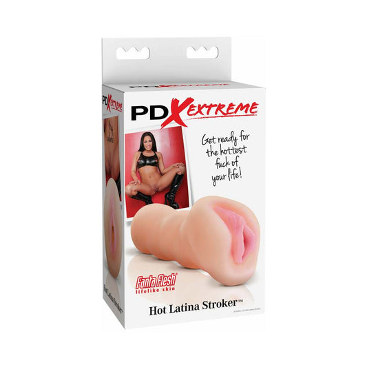 PDX Tuna Taco Vaginal Stroker Beige - Red Garter