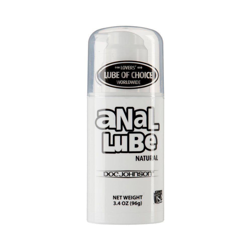 Anal Lube Natural 3.4oz Mega Pump - Red Garter