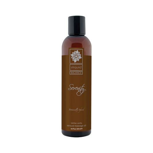Sliquid Organics Balance Massage Oil Serenity (French Vanilla) 8.5oz - Red Garter