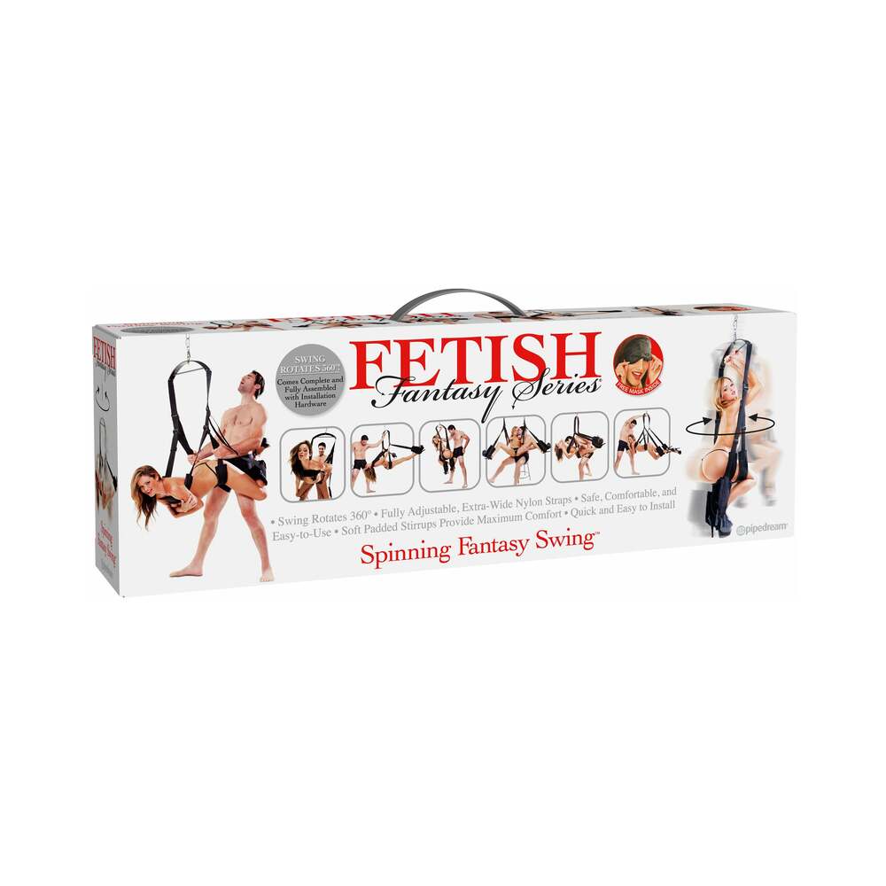 Pipedream Fetish Fantasy Series Spinning Fantasy Swing Black - Red Garter