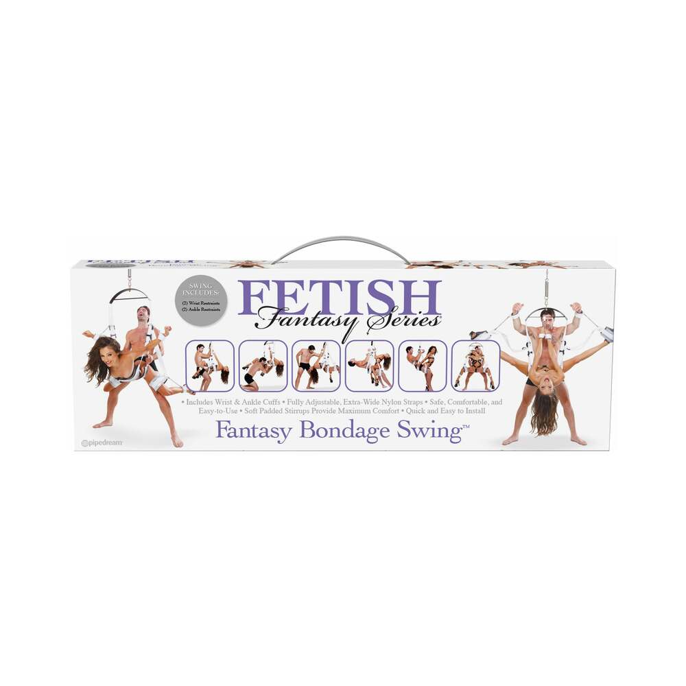 Pipedream Fetish Fantasy Series Fantasy Bondage Swing White - Red Garter