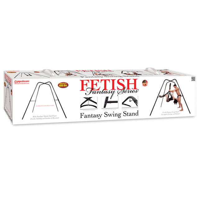 Pipedream Fetish Fantasy Series Fantasy Swing Stand Black - Red Garter