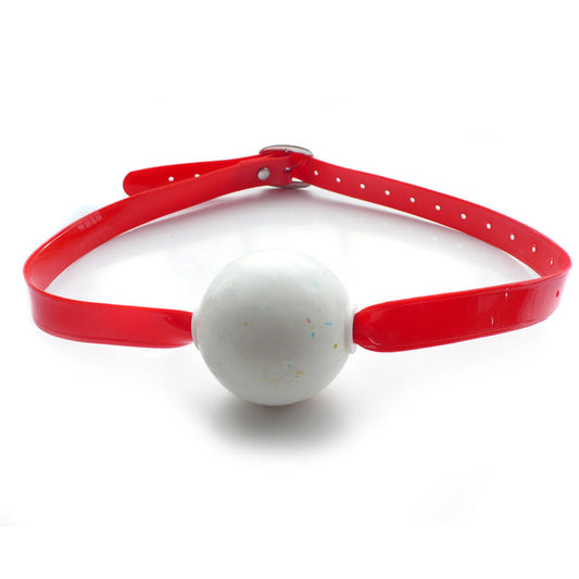 KinkLab Jawbreaker Ball Gag (Red) - Red Garter