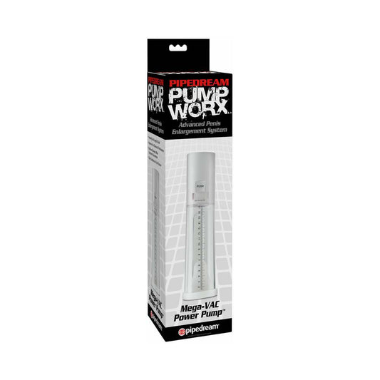 Pipedream Pump Worx MEGA-VAC Power Pump Clear/White - Red Garter