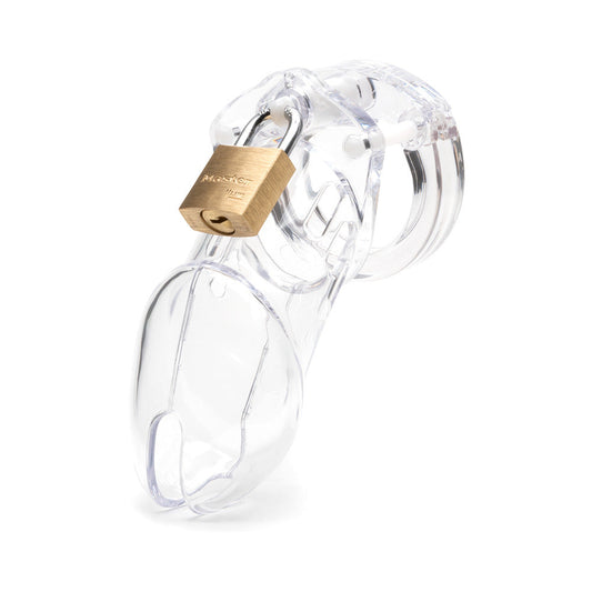 CB-6000 Clear Male Chastity - Red Garter