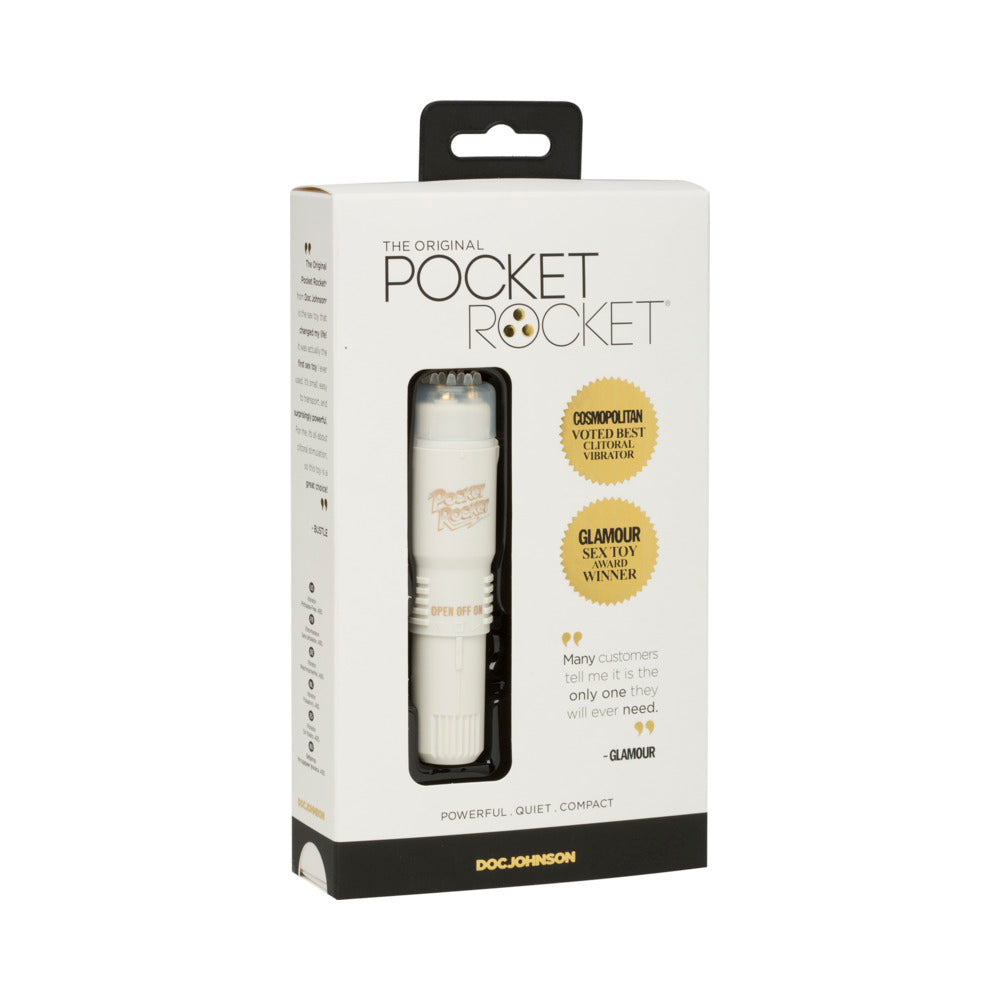 Pocket Rocket Vibe 4in. (Ivory) - Red Garter