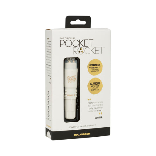 Pocket Rocket Vibe 4in. (Ivory) - Red Garter