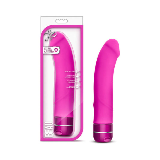 Luxe Beau Silicone G-Spot Vibrator Pink - Red Garter