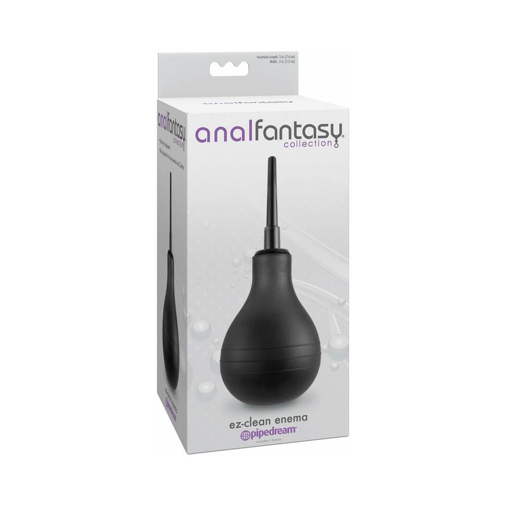 Pipedream Anal Fantasy Collection EZ-Clean Enema Black - Red Garter
