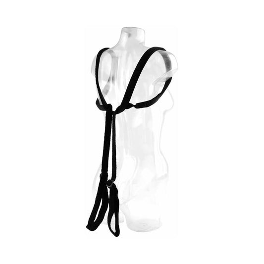 Fetish Fantasy Series Giddy Up Harness Black - Red Garter