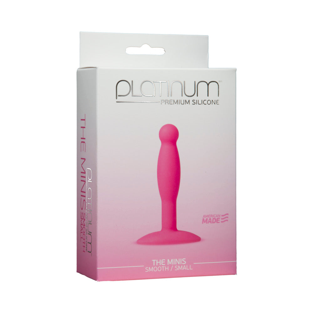 Platinum Premium Silicone - The Minis - Smooth - Small Pink - Red Garter