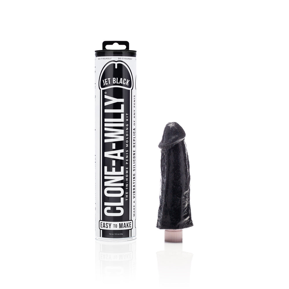 Clone-A-Willy DIY Vibrating Dildo Kit Jet Black - Red Garter