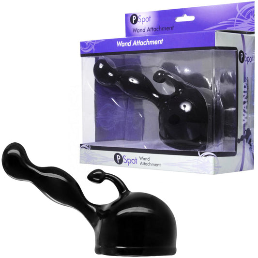 Wand Essentials P-Spot Wand Attachment (Black) - Red Garter