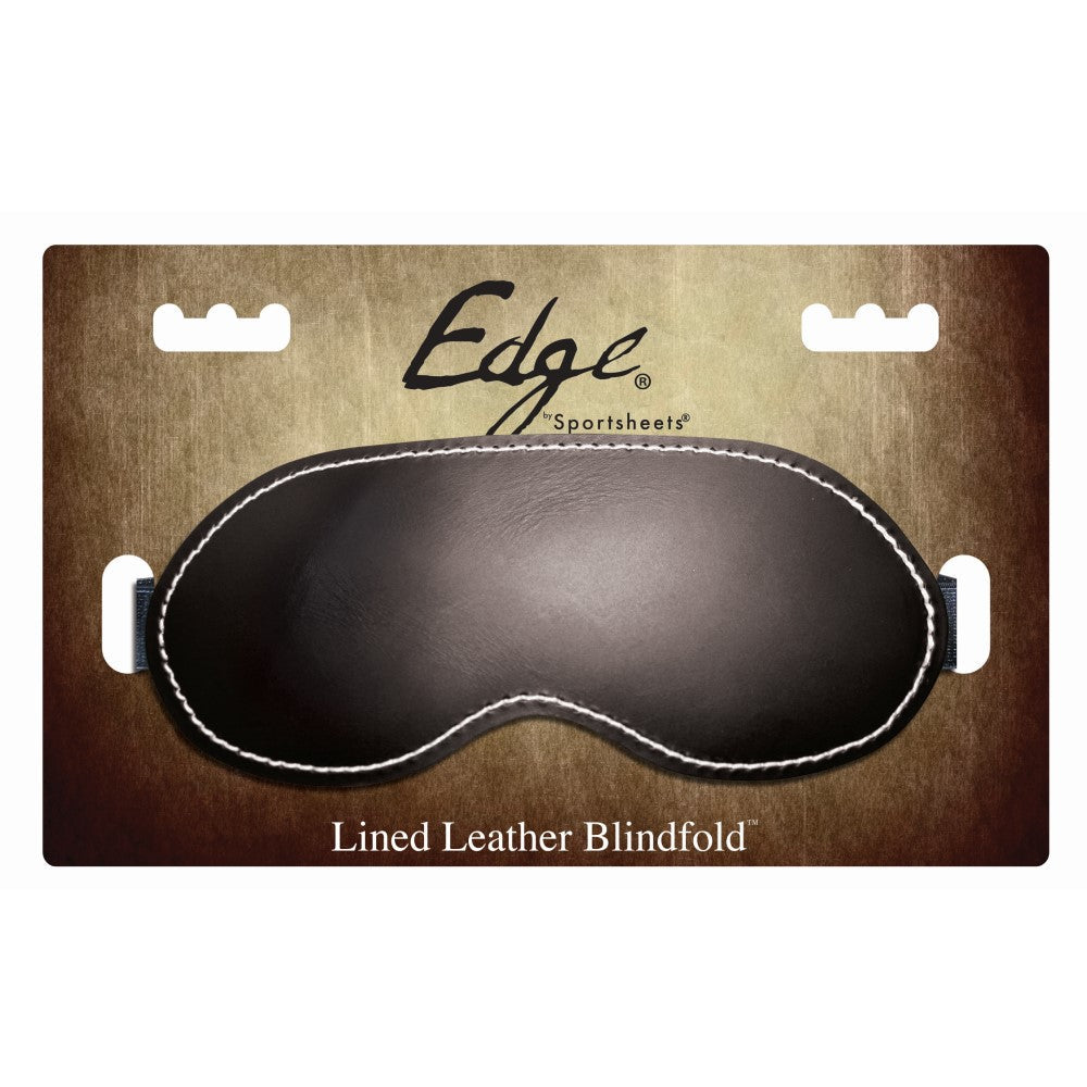 Sportsheets Edge Adjustable Leather Blindfold - Red Garter