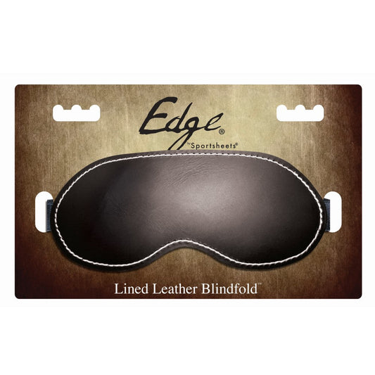 Sportsheets Edge Adjustable Leather Blindfold - Red Garter