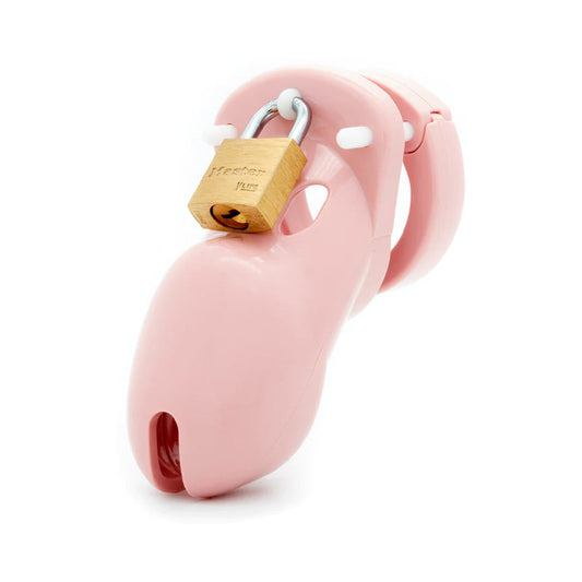 CB-3000 Pink Male Chastity - Red Garter