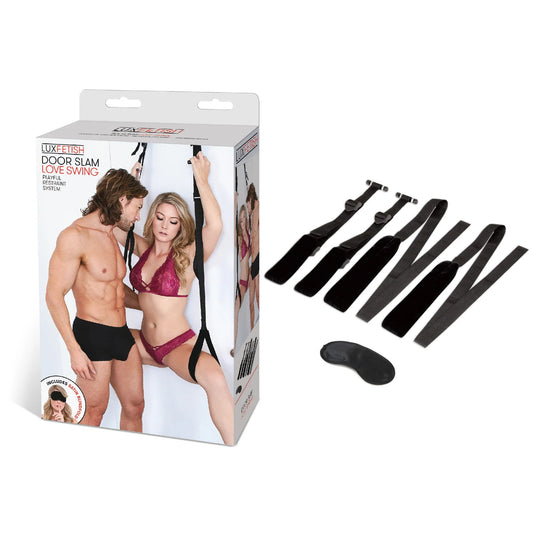Lux Fetish Door Slam Love Swing - Red Garter