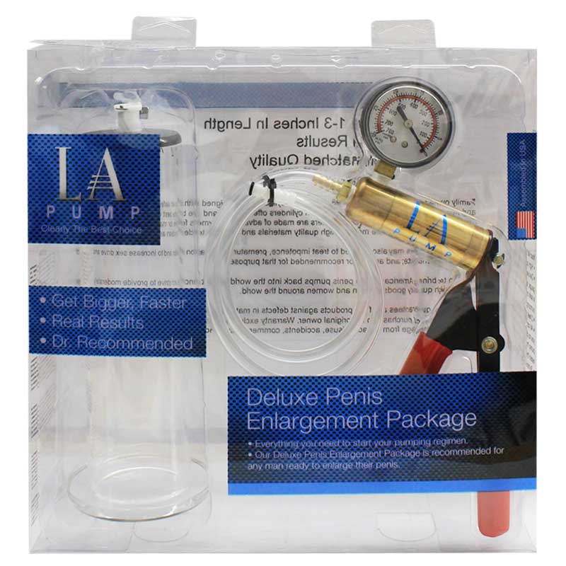 LA Pump Regular 2.25in Cylinder & Deluxe Pump - Red Garter
