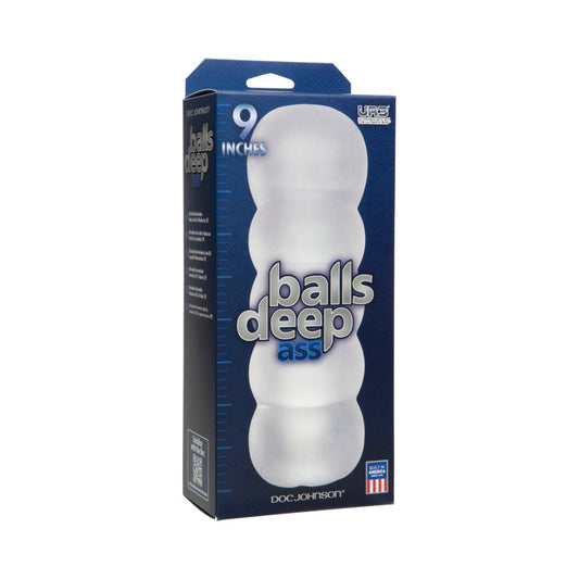 Balls Deep - 9in Stroker - Ass Frost - Red Garter