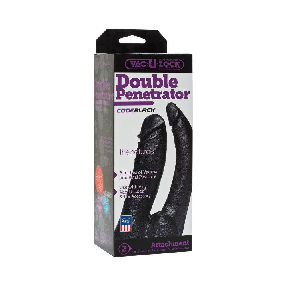 Vac-U-Lock - Double Penetrator - The Naturals CODEBLACK - Red Garter