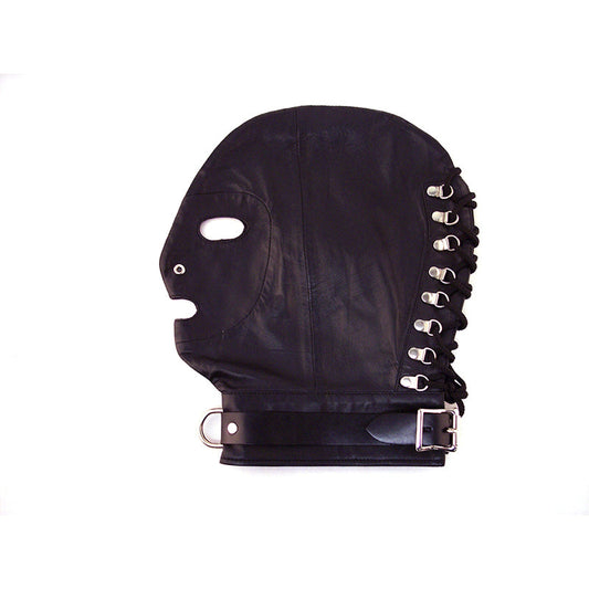 Rouge Mask with D-Ring and Lockable Buckle Strap Black - Red Garter