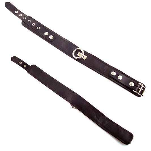 Rouge Collar, Plain Black - Red Garter
