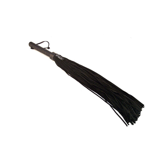 Rouge Flogger, Suede w/Leather Handle Black - Red Garter