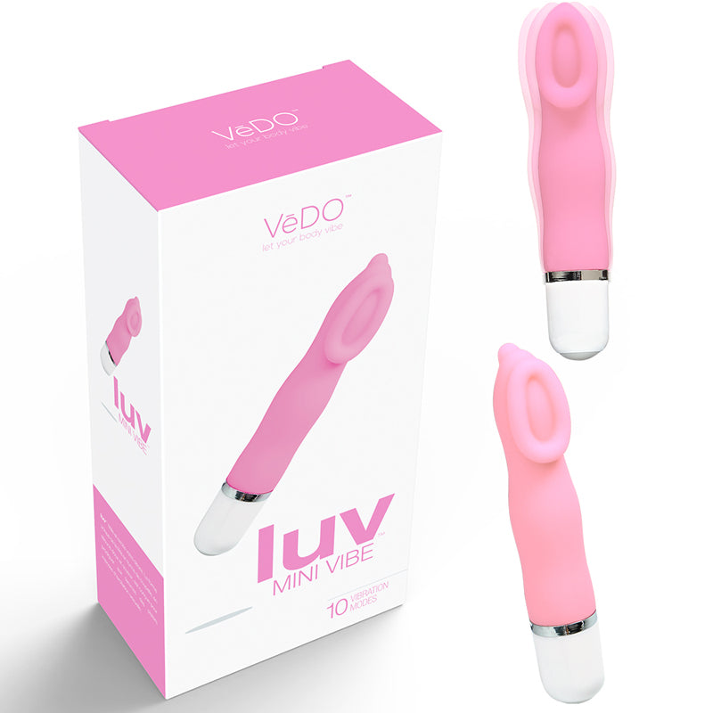 VeDO Luv Mini Vibe Make Me Blush Pink - Red Garter
