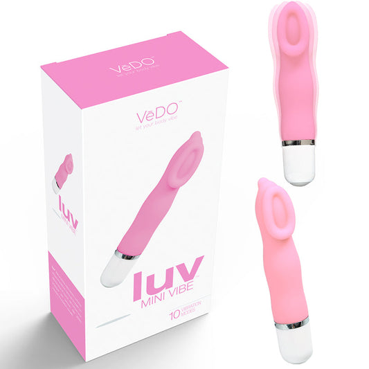 VeDO Luv Mini Vibe Make Me Blush Pink - Red Garter
