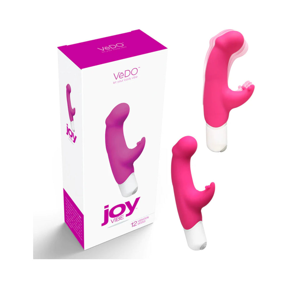 VeDO Joy Mini Vibe Hot In Bed Pink - Red Garter