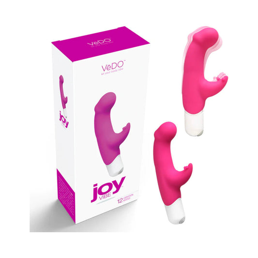 VeDO Joy Mini Vibe Hot In Bed Pink - Red Garter