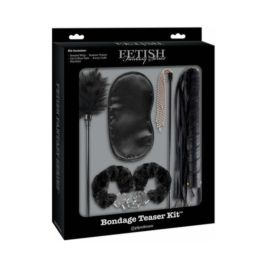 Pipedream Fetish Fantasy Series 5-Piece Bondage Teaser Kit Black - Red Garter