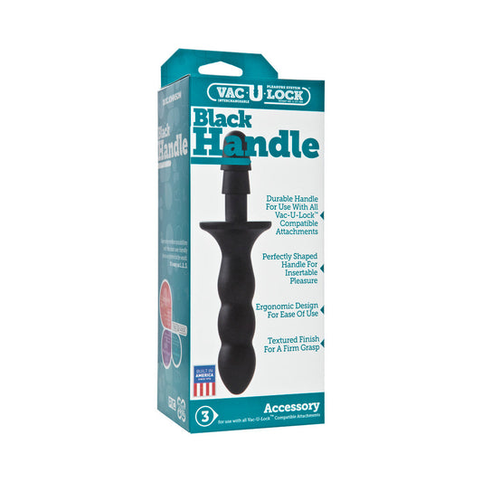 Vac-U-Lock - Black Handle Black - Red Garter