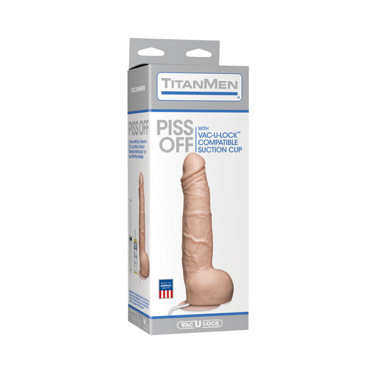 Titanmen - Pissoff - W/Suction Cup Vanilla - Red Garter
