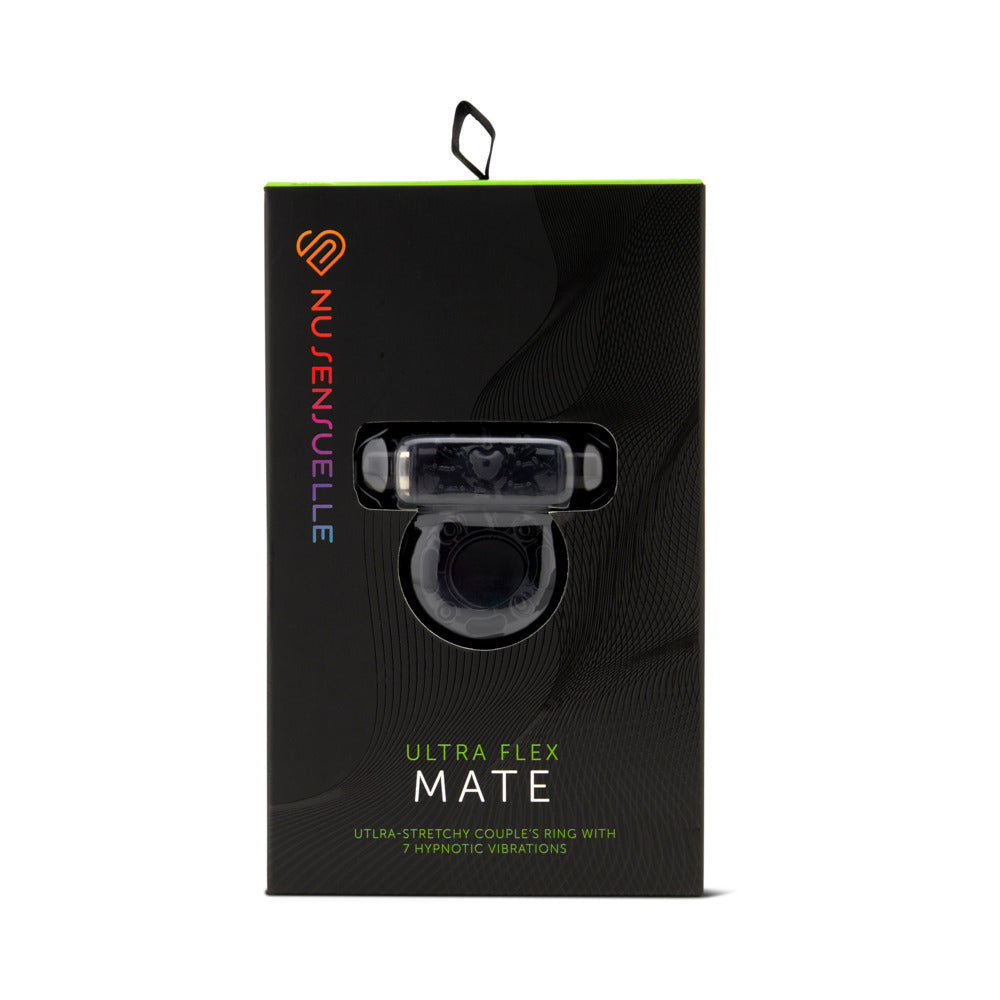 Nu Sensuelle Mate Ultra Flex Couple''s Ring Black - Red Garter