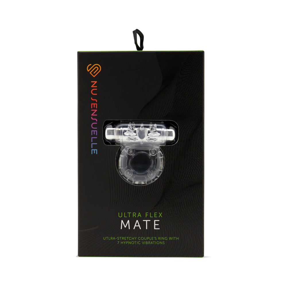 Nu Sensuelle Mate Ultra Flex Couple''s Ring Clear - Red Garter