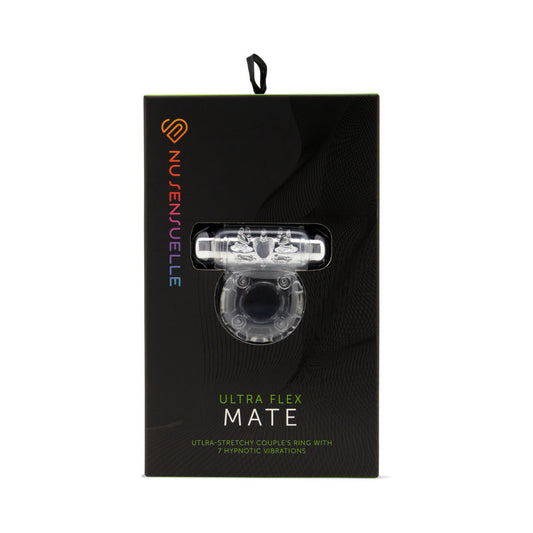 Nu Sensuelle Mate Ultra Flex Couple''s Ring Clear - Red Garter
