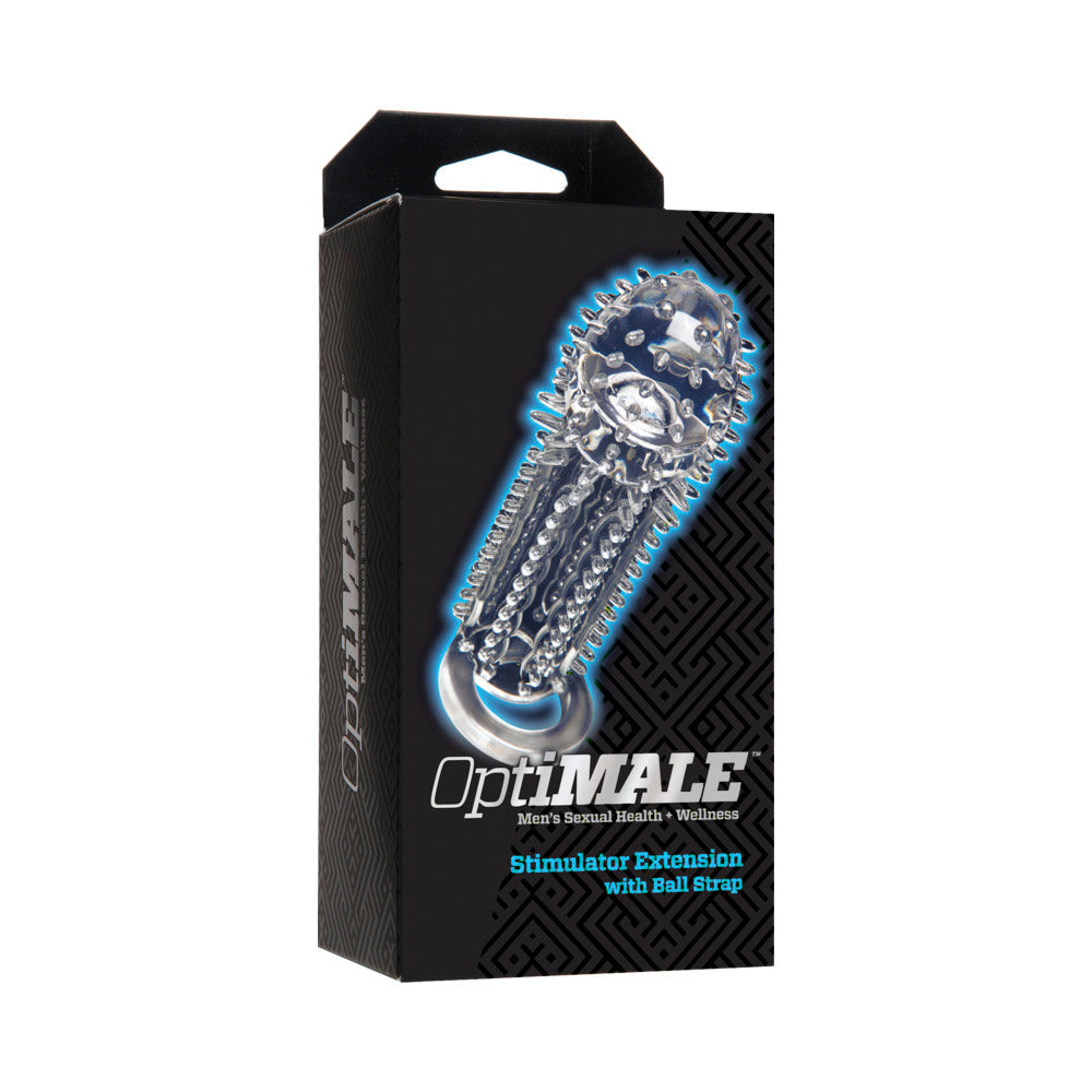 OptiMale - Stimulator Extension Clear - Red Garter