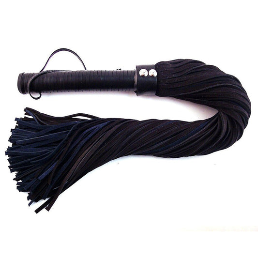 Rouge Flogger Suede w/Leather Handle Black w/Blue - Red Garter