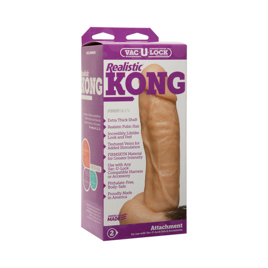 Vac-U-Lock - Realistic KONG White - Red Garter