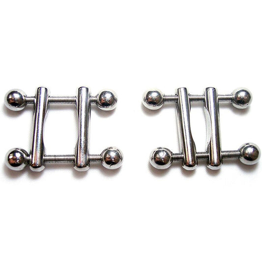 Rouge Ball End Nipple Clamps - Red Garter